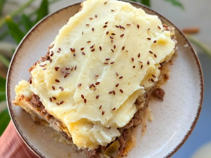 Pastel de carne con puré