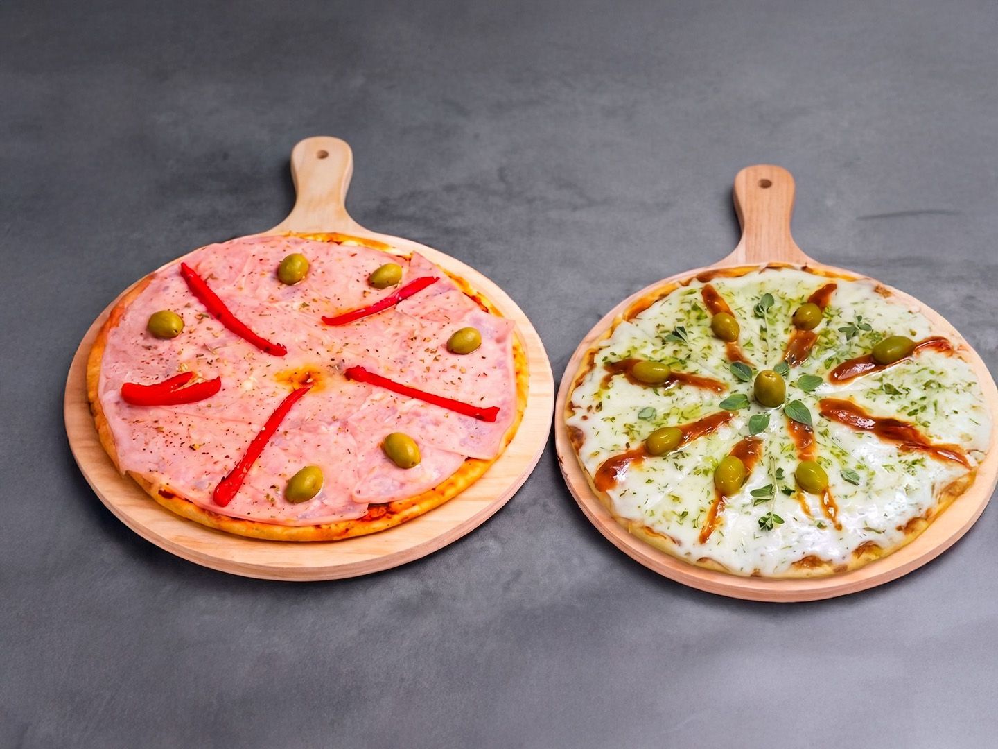 Pizza especial + pizza muzzarella