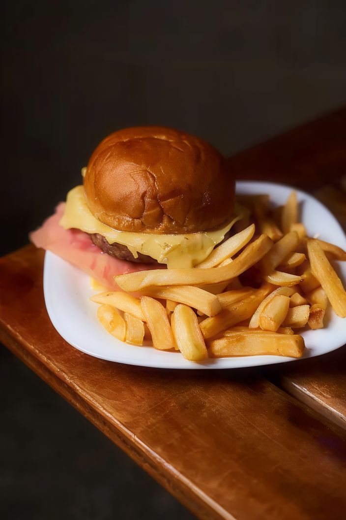 Burger gratinada con papas