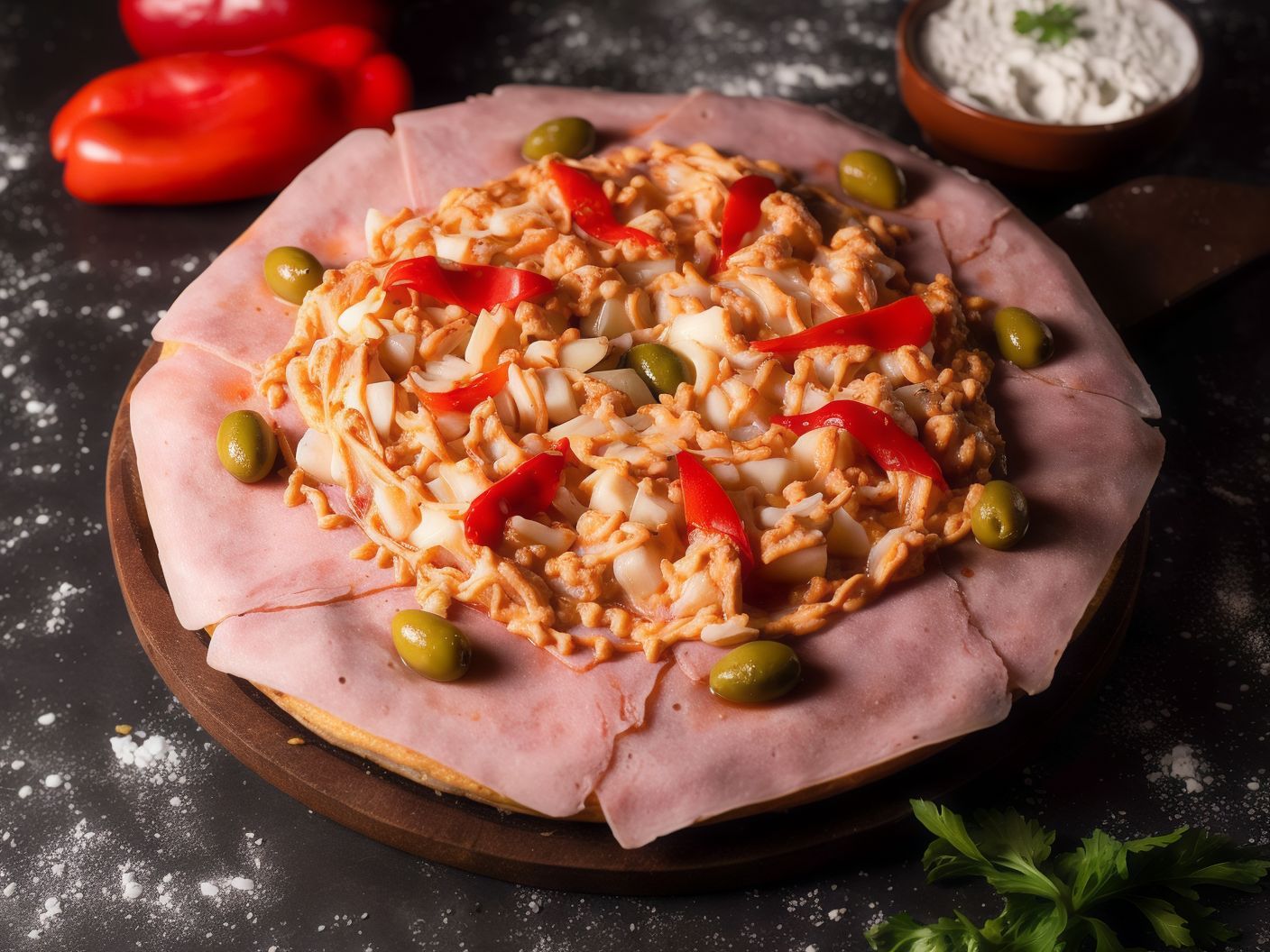 Pizza especial palmitos (8p)