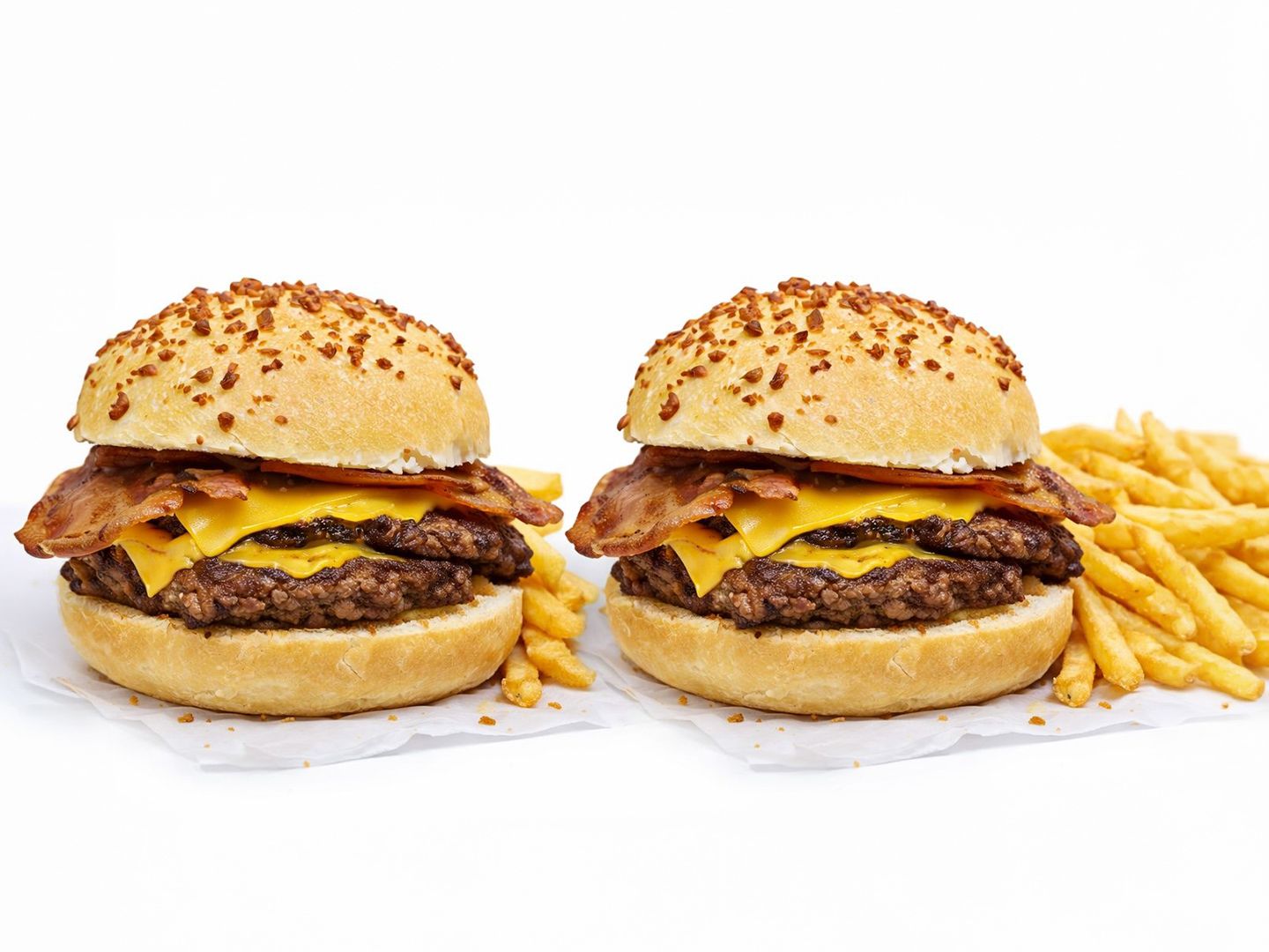 2x hamburguesas yankee + papas fritas
