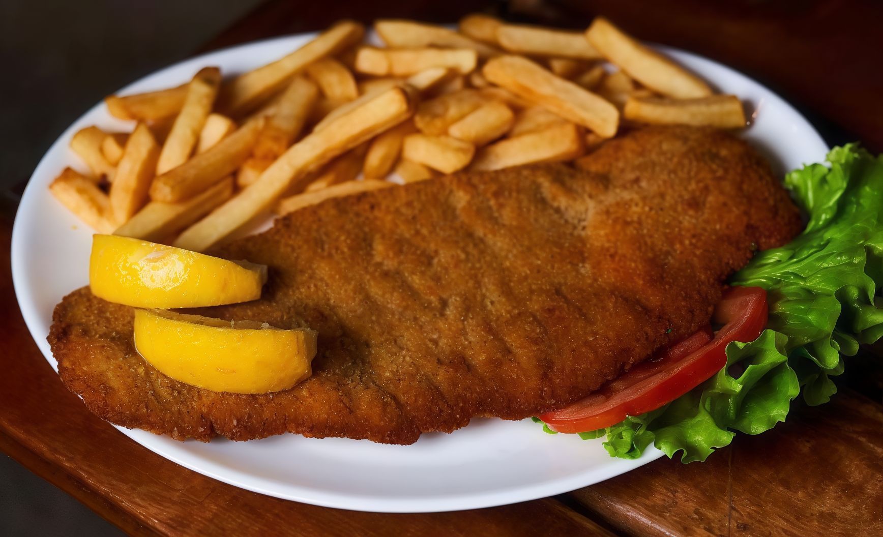 Milanesa clásica con papas