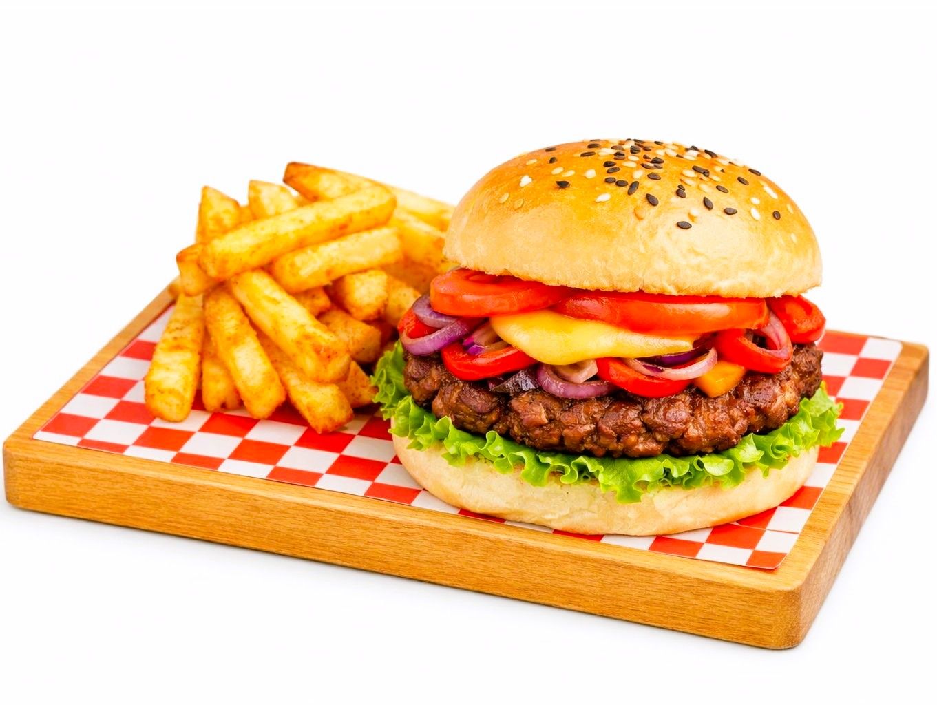 Hamburguesa arenita +fritas