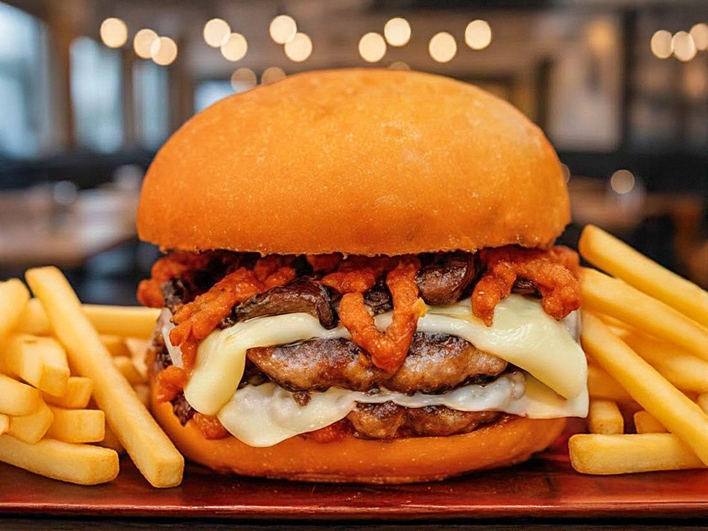 Hamburguesa charles chaplin +f