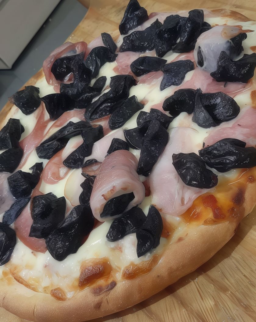 Pizza panceta con ciruelas