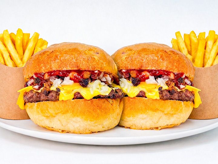 Burger dinho x2 + papas