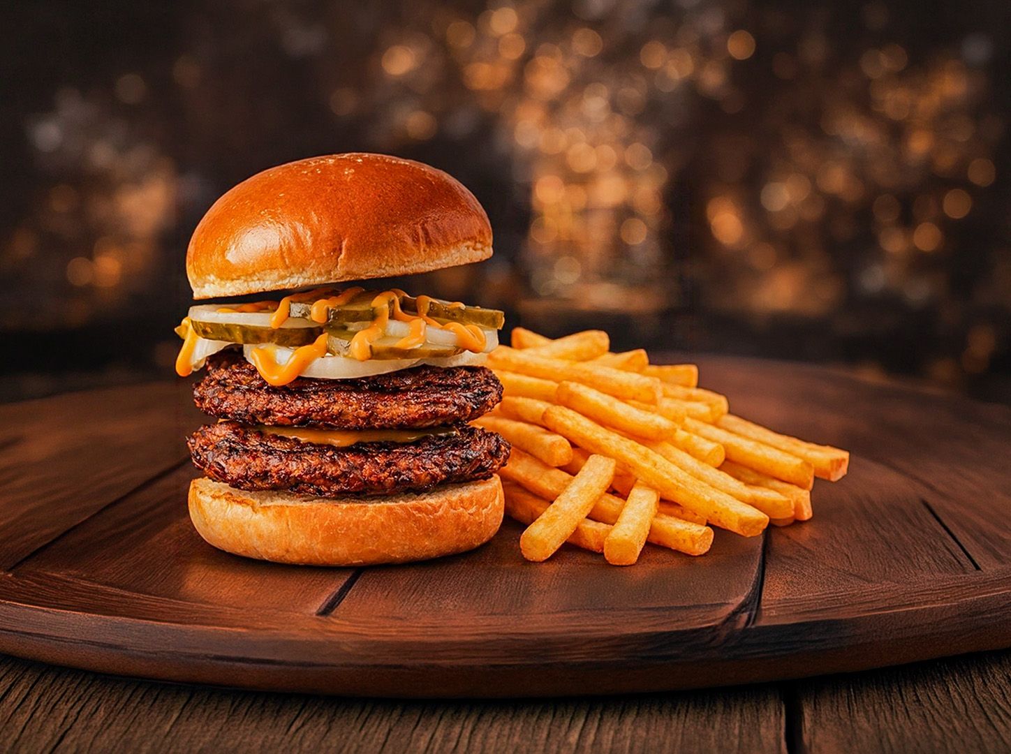 Armá tu burguer + papas