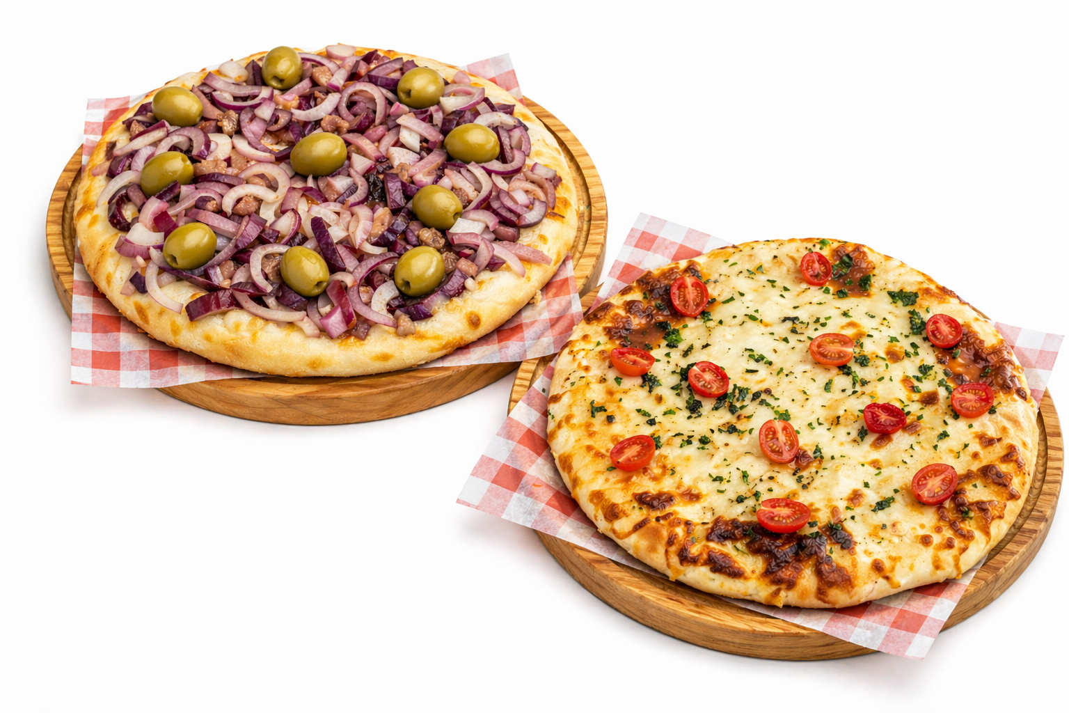 Pizza fugazza + napolitana