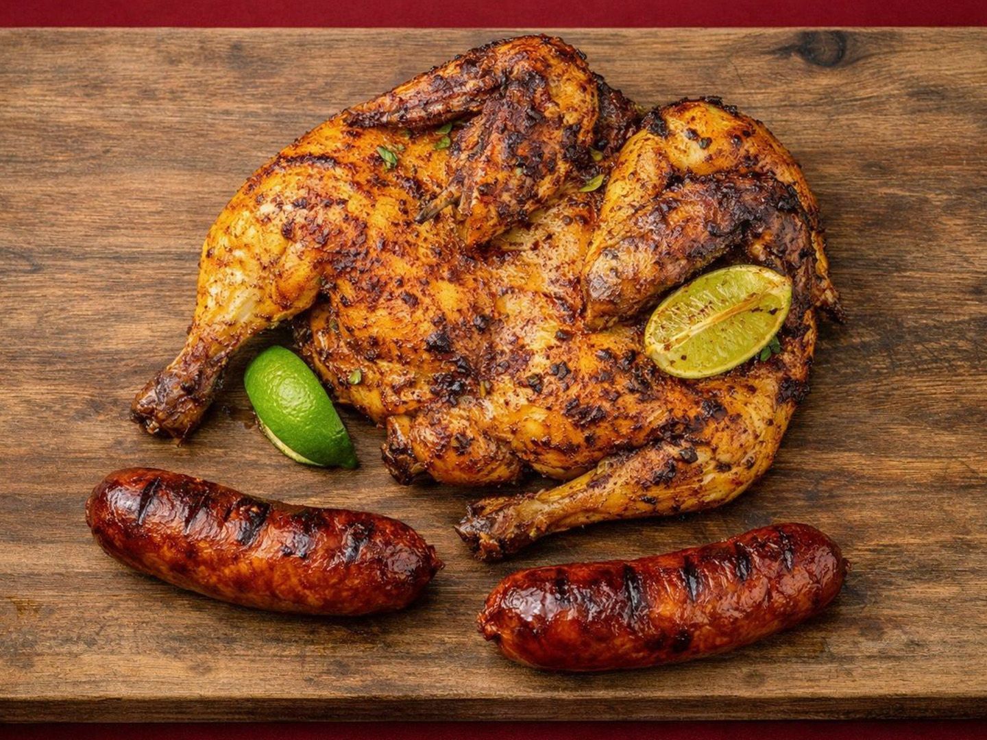 Pollo y 2 chorizos