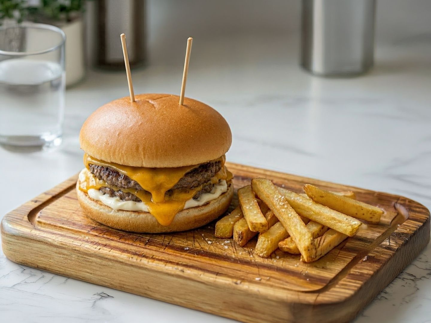 Hamburg super cheddar+papas