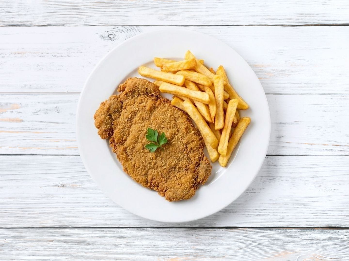 Milanesa con papas fritas