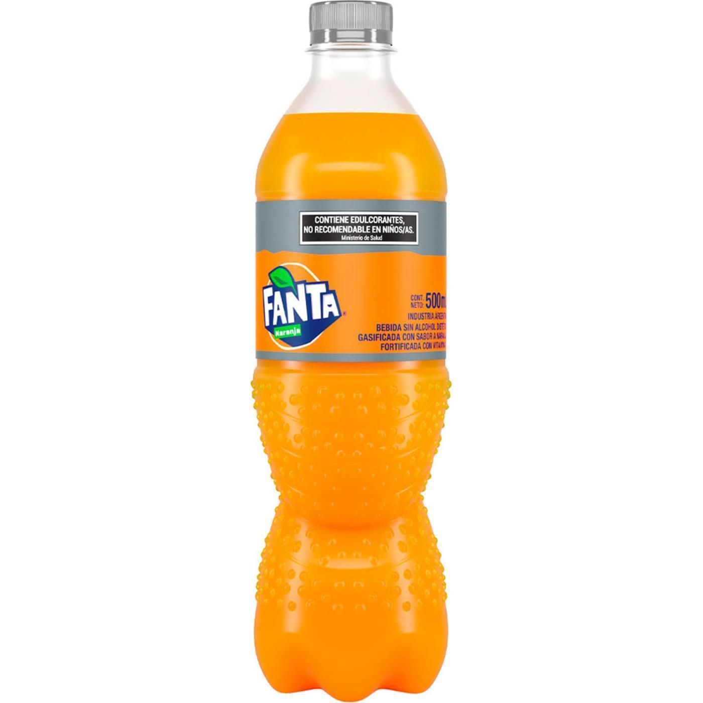 Gaseosa Fanta Sin Azúcar Naranja 500 ml