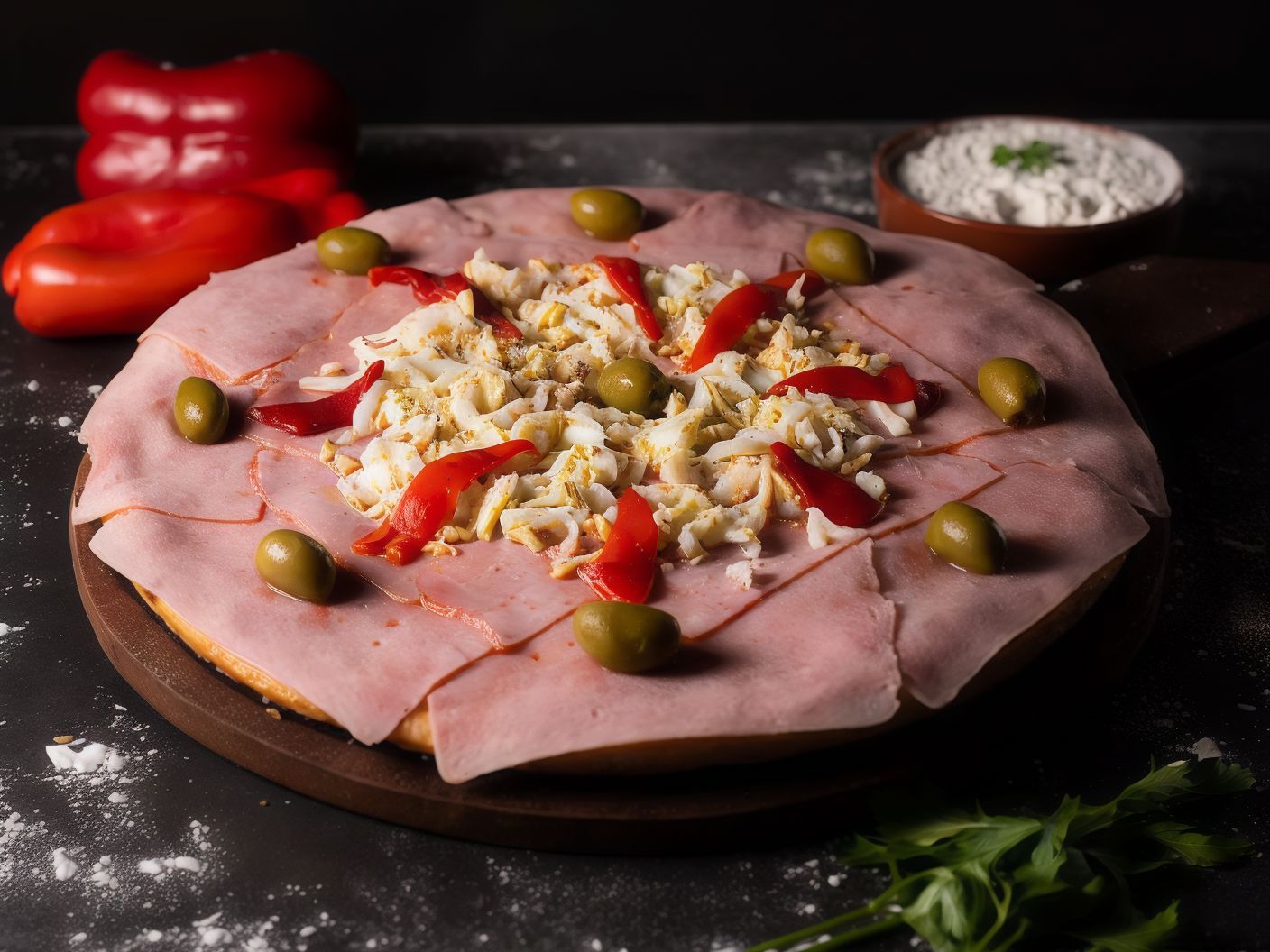 Pizza especial con huevo (4p)