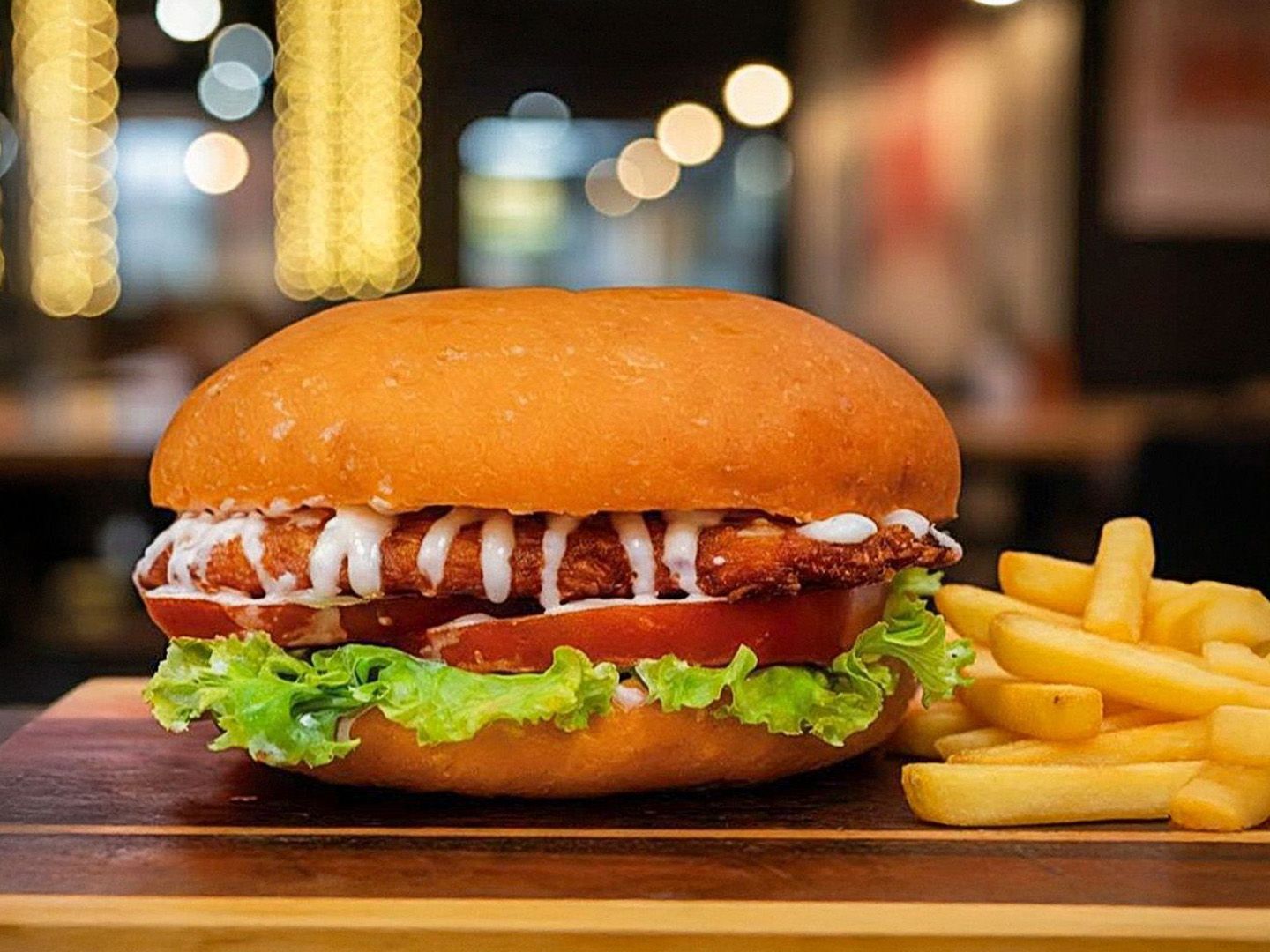 Hamburguesa mahatma gandhi + papas fritas