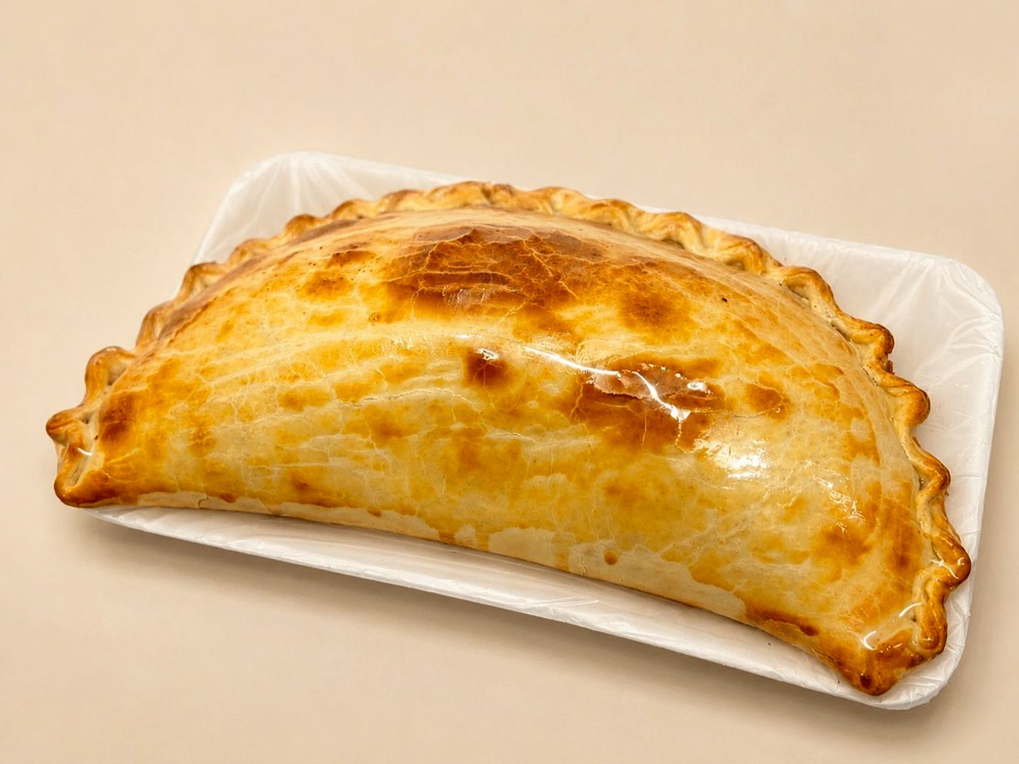 Tarta de jamón y queso - mitad
