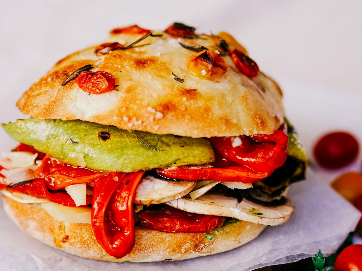 Focaccia individual vegetales