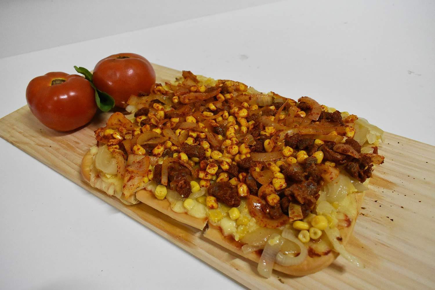 Pizza Con Carne A Cuchillo