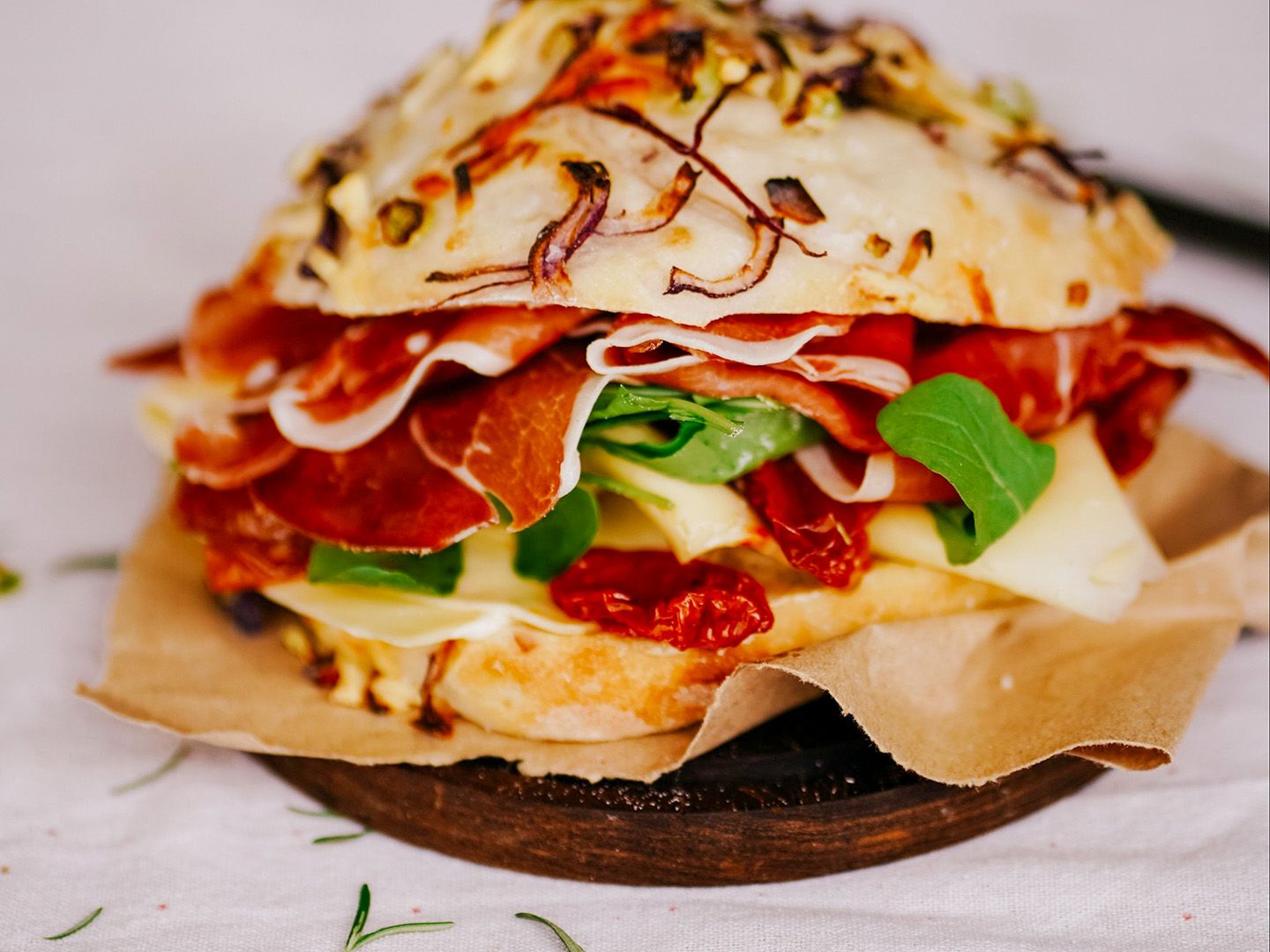 Focaccia individual j. crudo