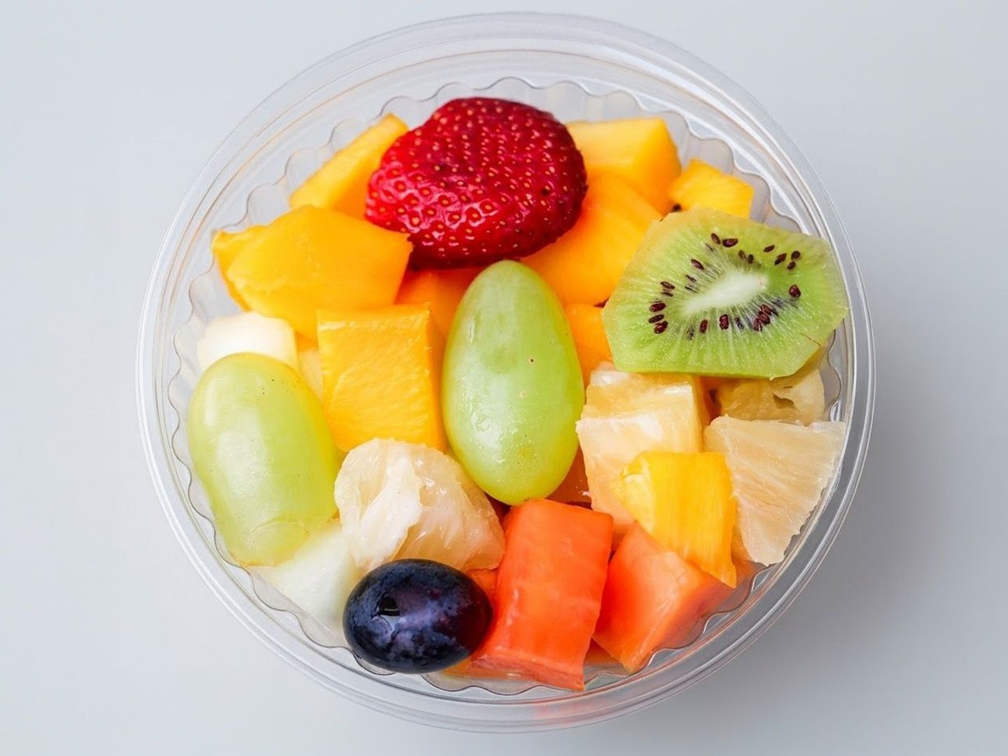 Ensalada de frutas individual.