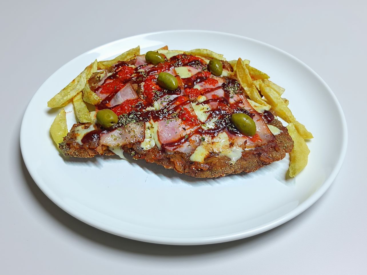 Mila pizzanesa panceta y barbacoa l