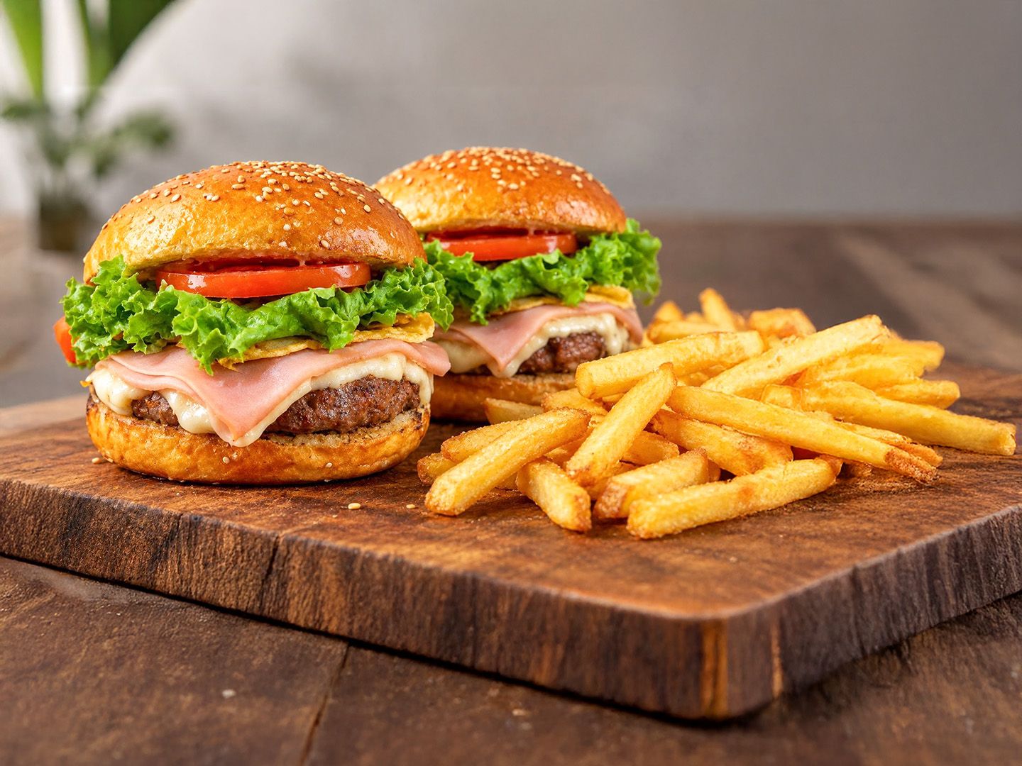 2x hamburguesas completas+papas