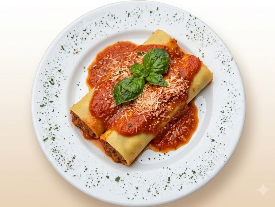 Canelones de carne y verdura