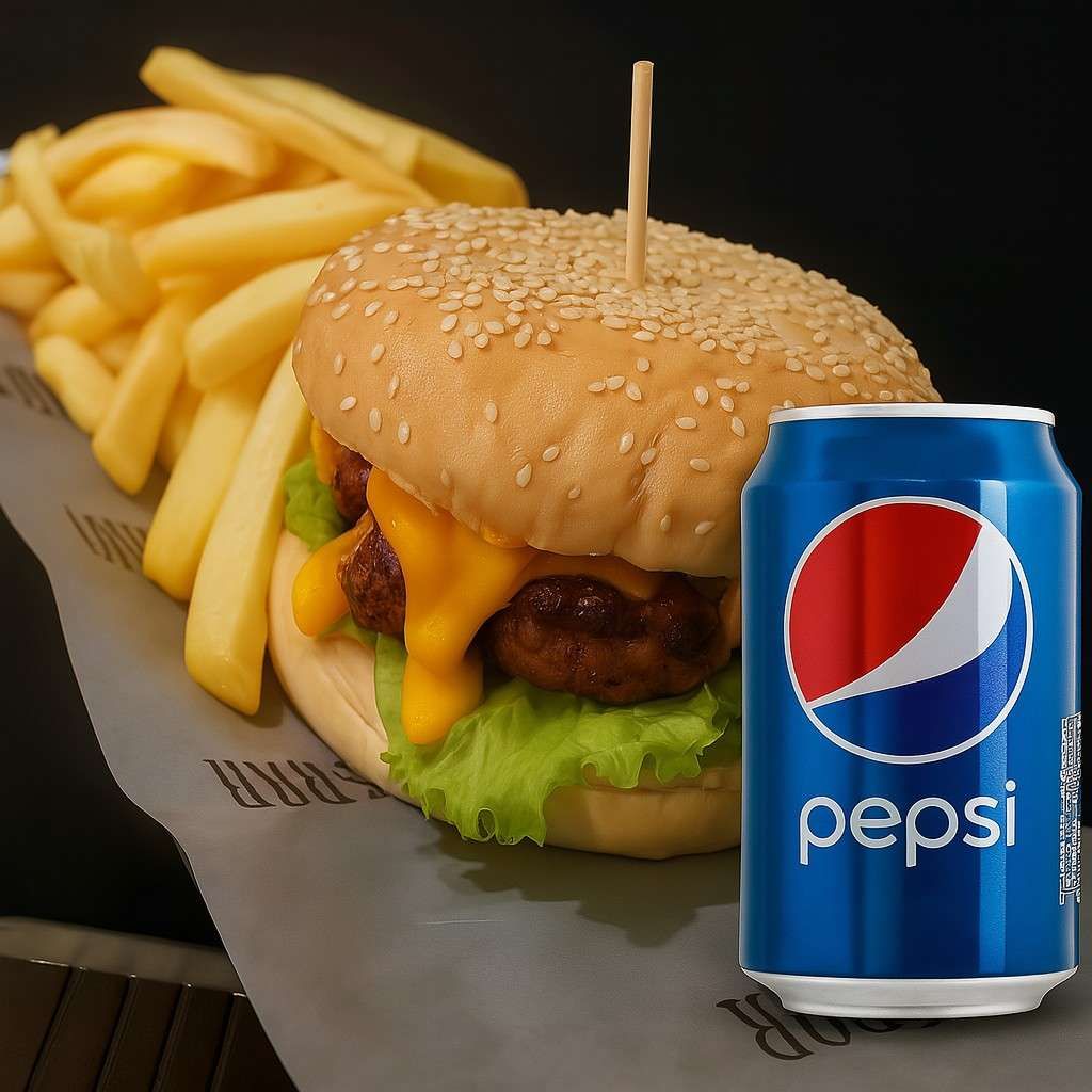 Hamburguesa Simple + Papas + Gaseosa