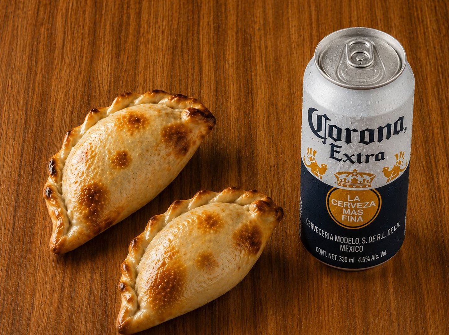 2 empanadas + 1 corona