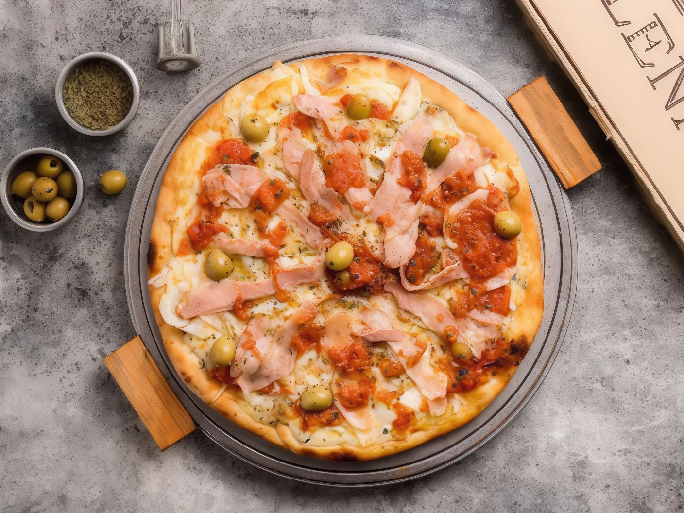 Pizza panceta y huevo