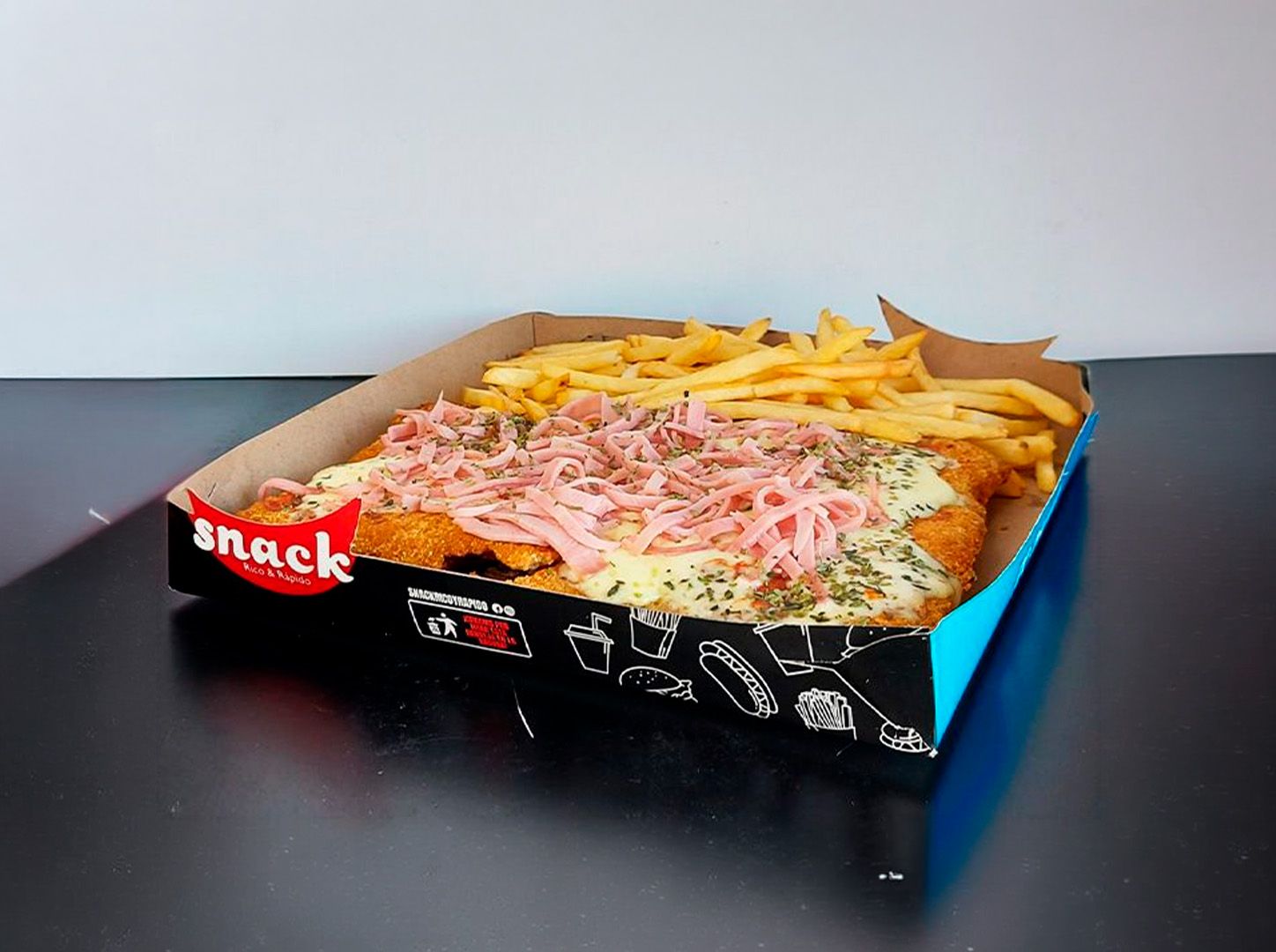 Milanesa para dos especial con jamón más fritas
