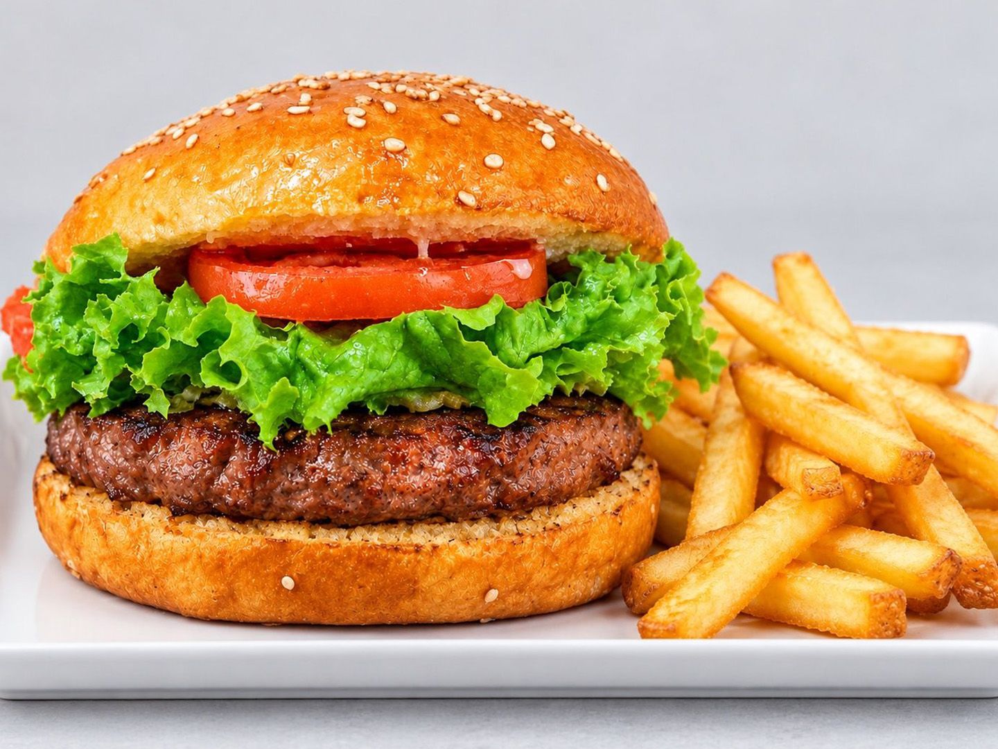 Hamburguesa simple + papas fritas
