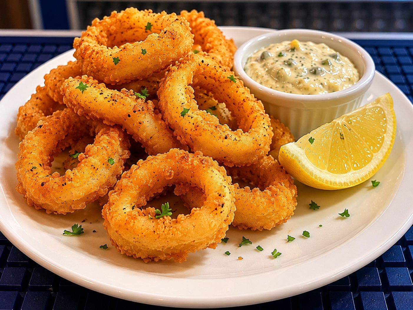 Rabas con dips de salsa tártara