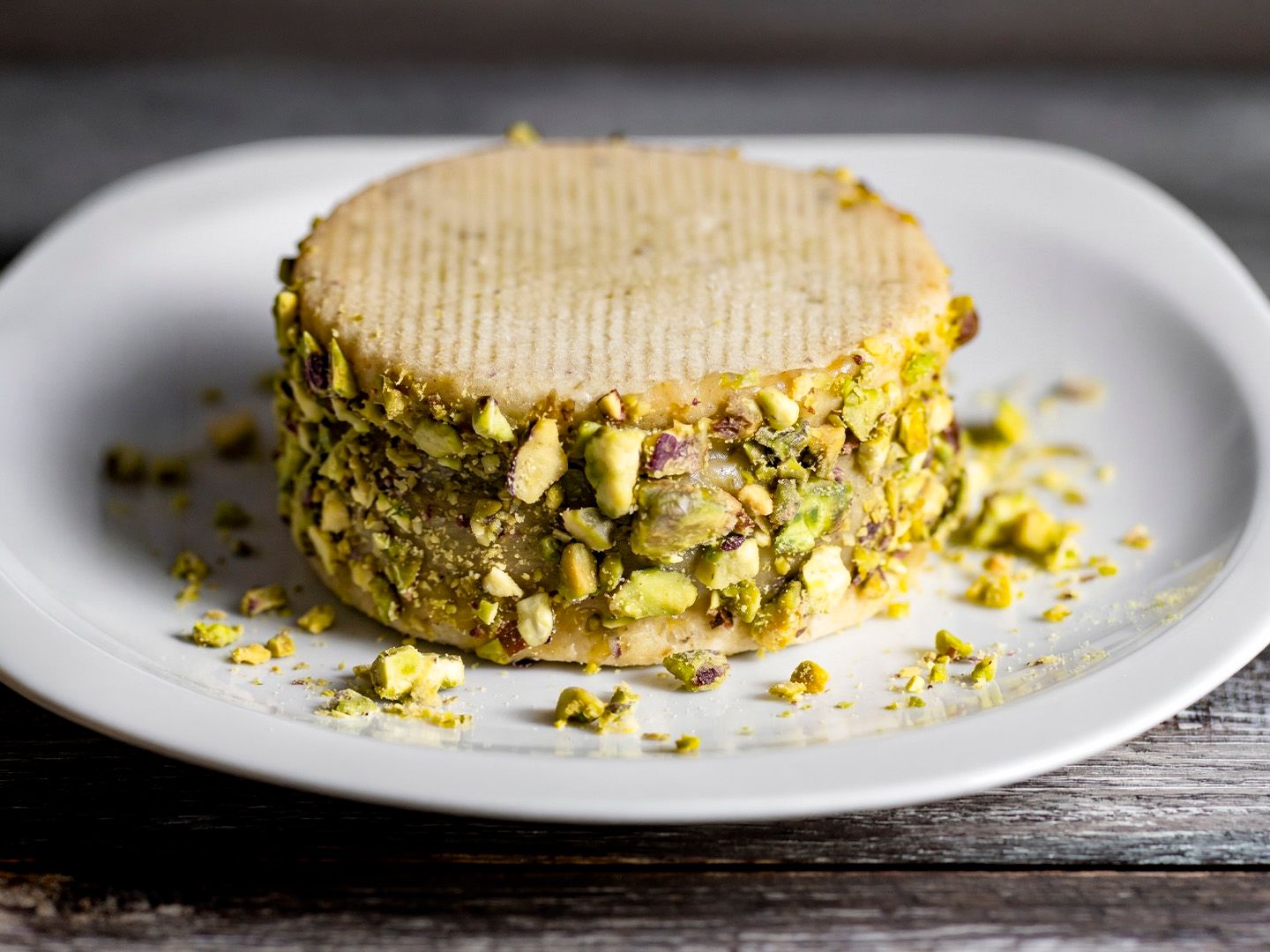 Alfajor de pistacho.