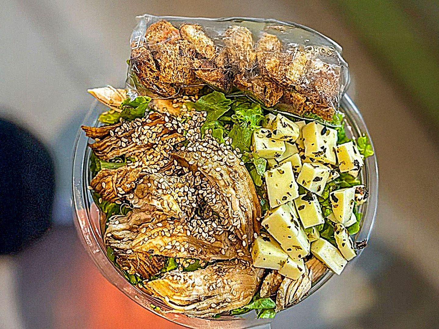 Ensalada de pollo teriyaki