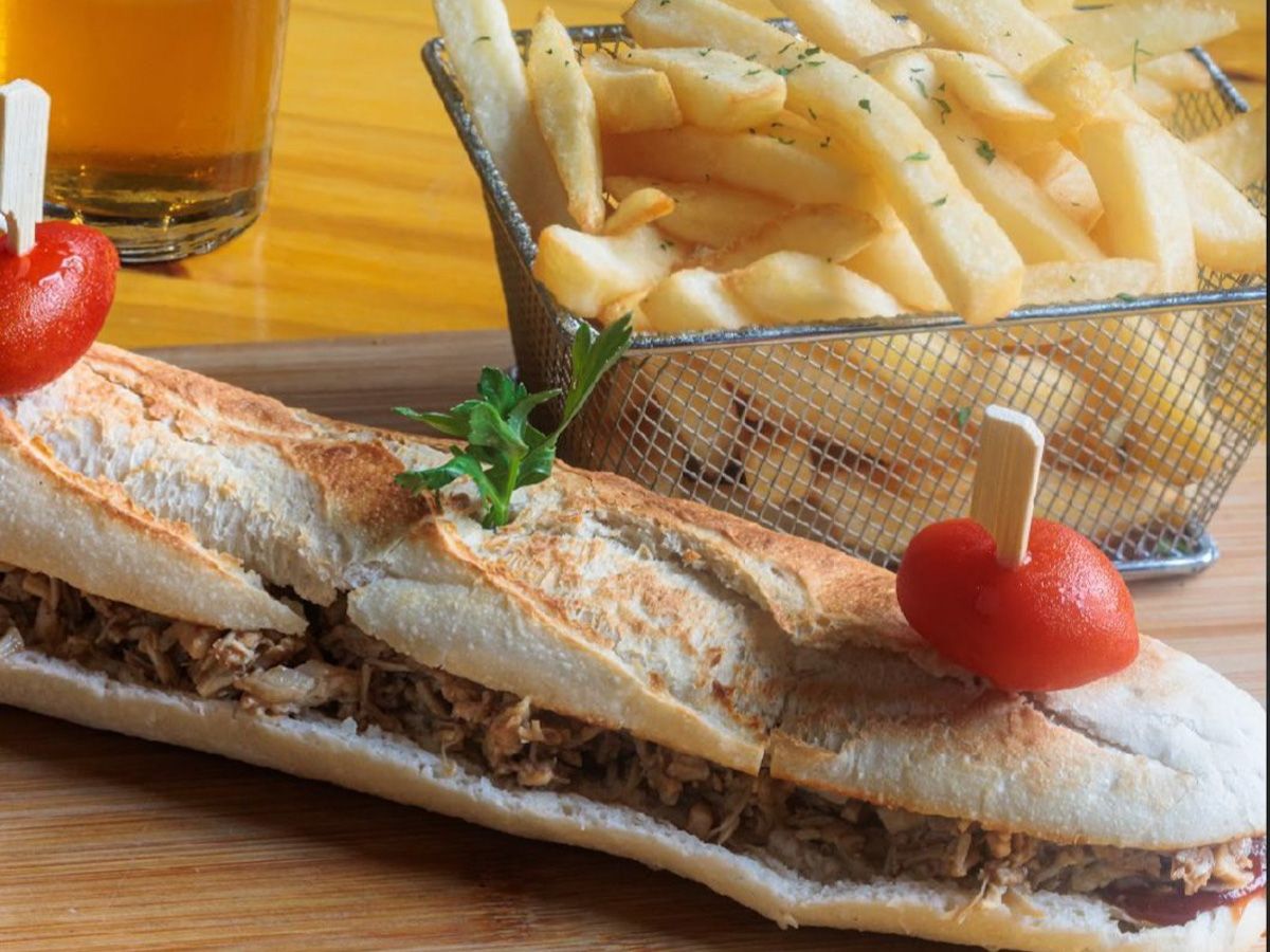 Baguette Con Papas Fritas
