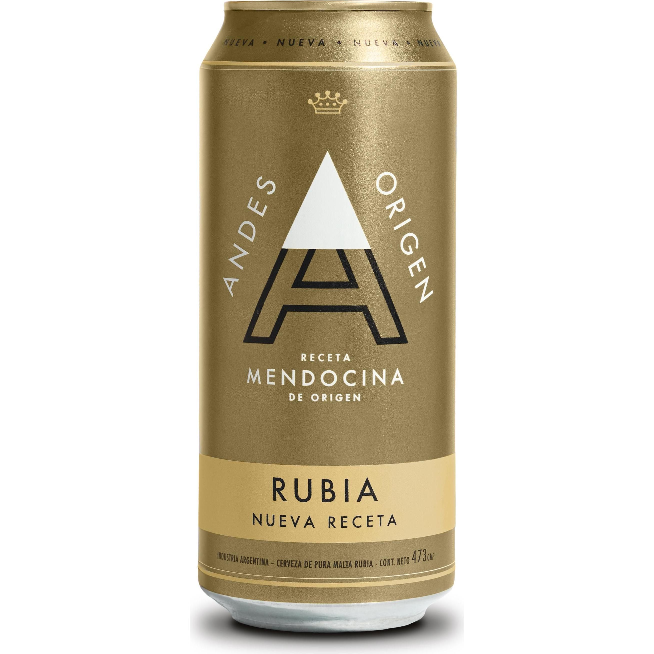 Cerveza Andes Origen Rubia Lata 473 ml