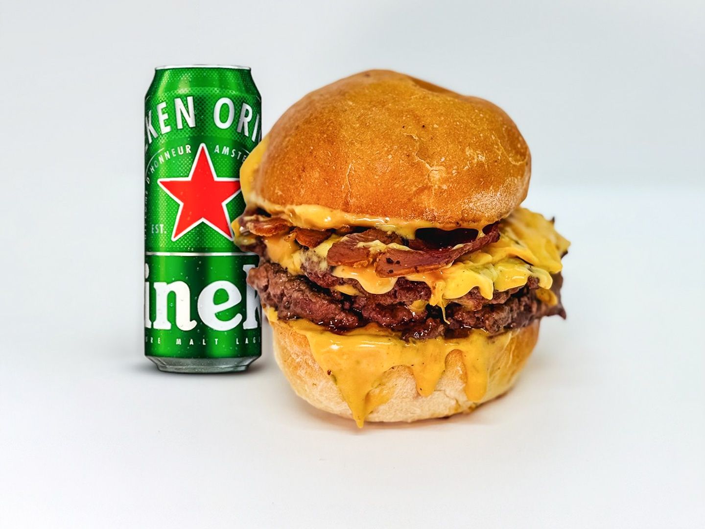 Burger ter stegen doble +papas+ heineken