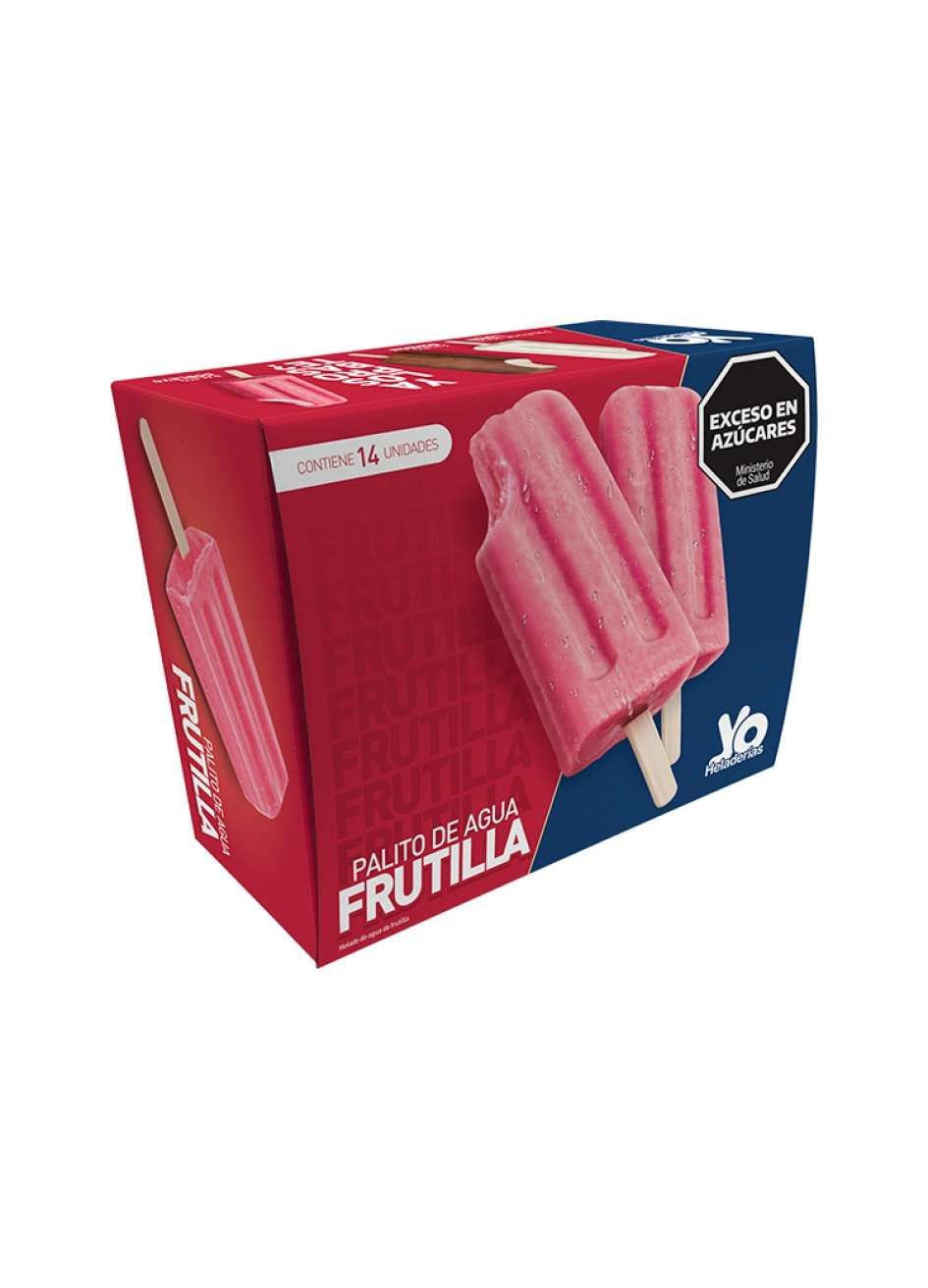 Palito de agua frutilla x14u
