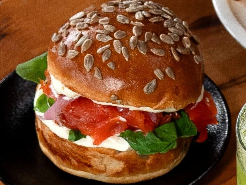 Brioche de trucha ahumada