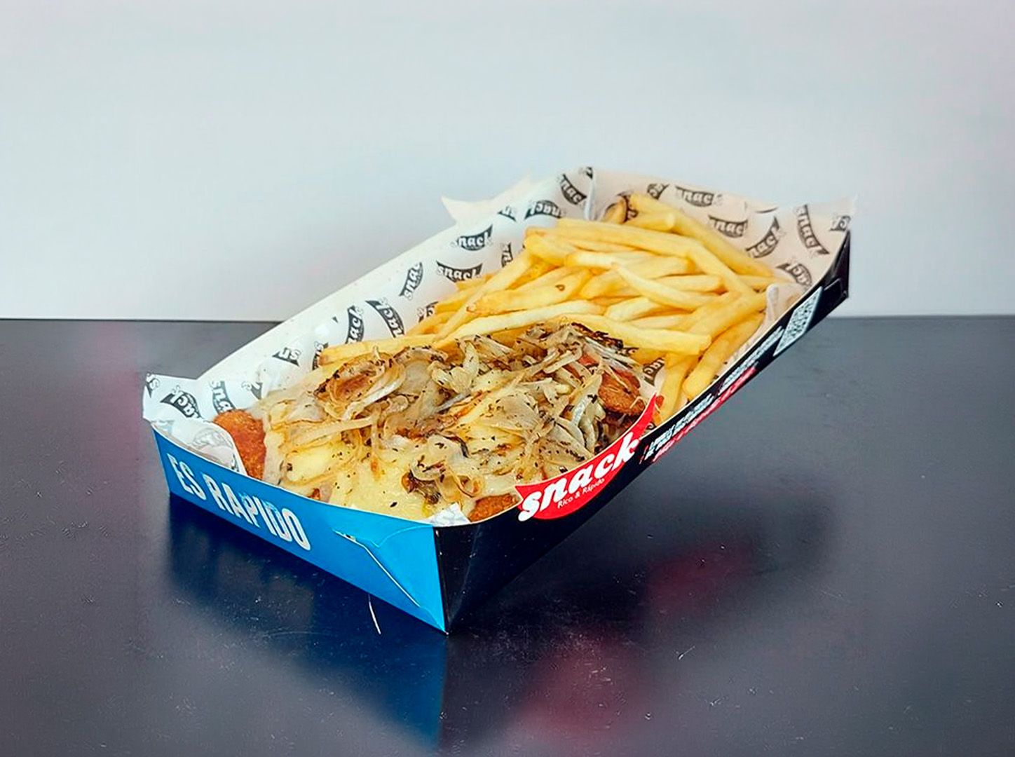 Milanesa fugazzeta más fritas