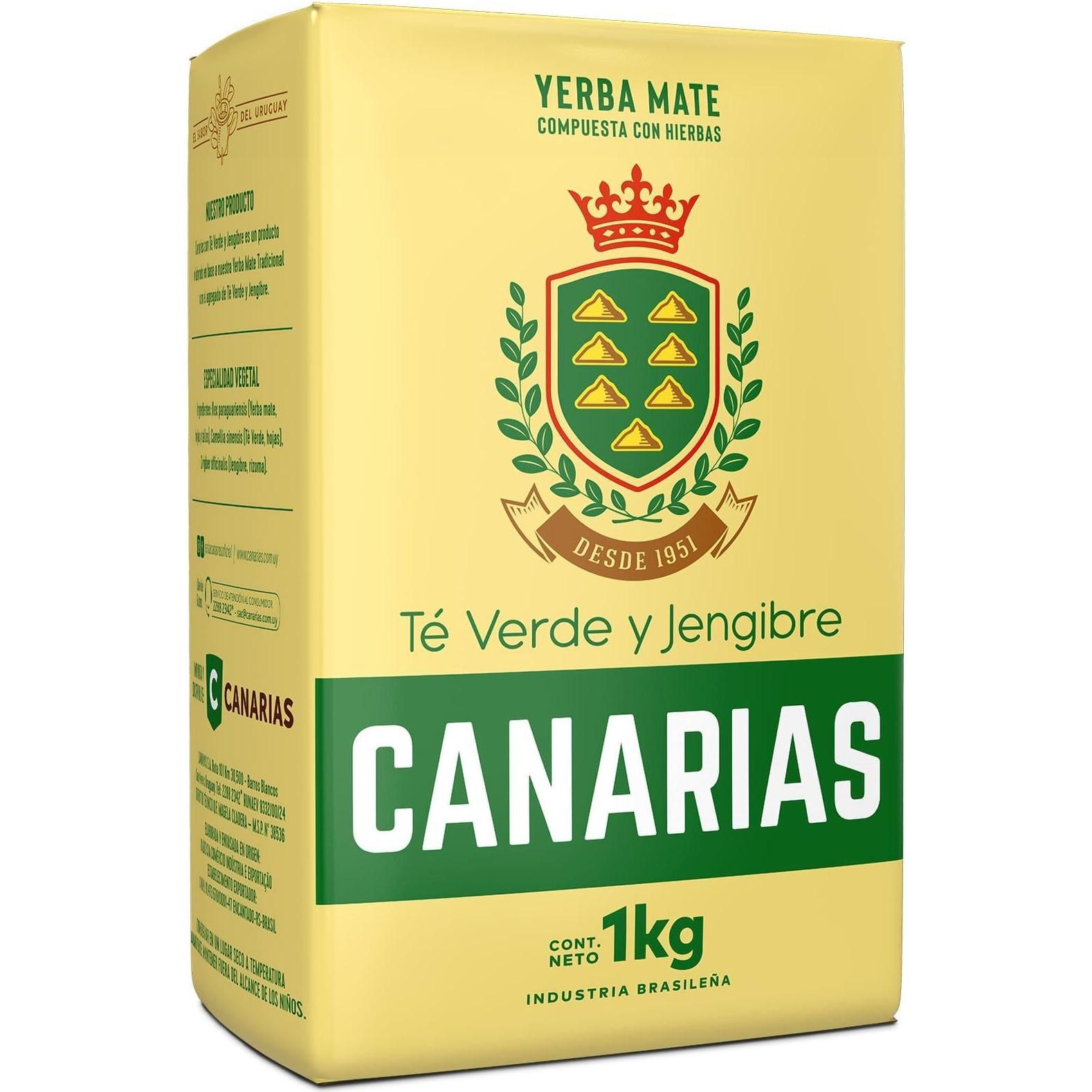 Yerba Canarias Té Verde Y Jengibre 1 kg