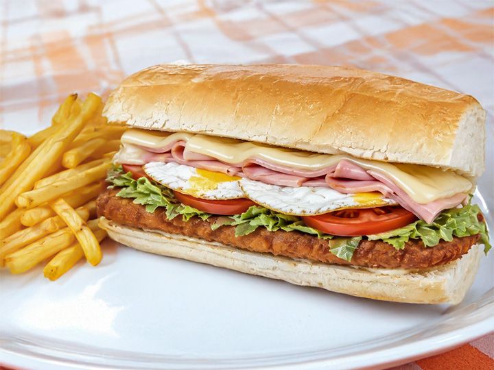 Sandwich de suprema completo + papas