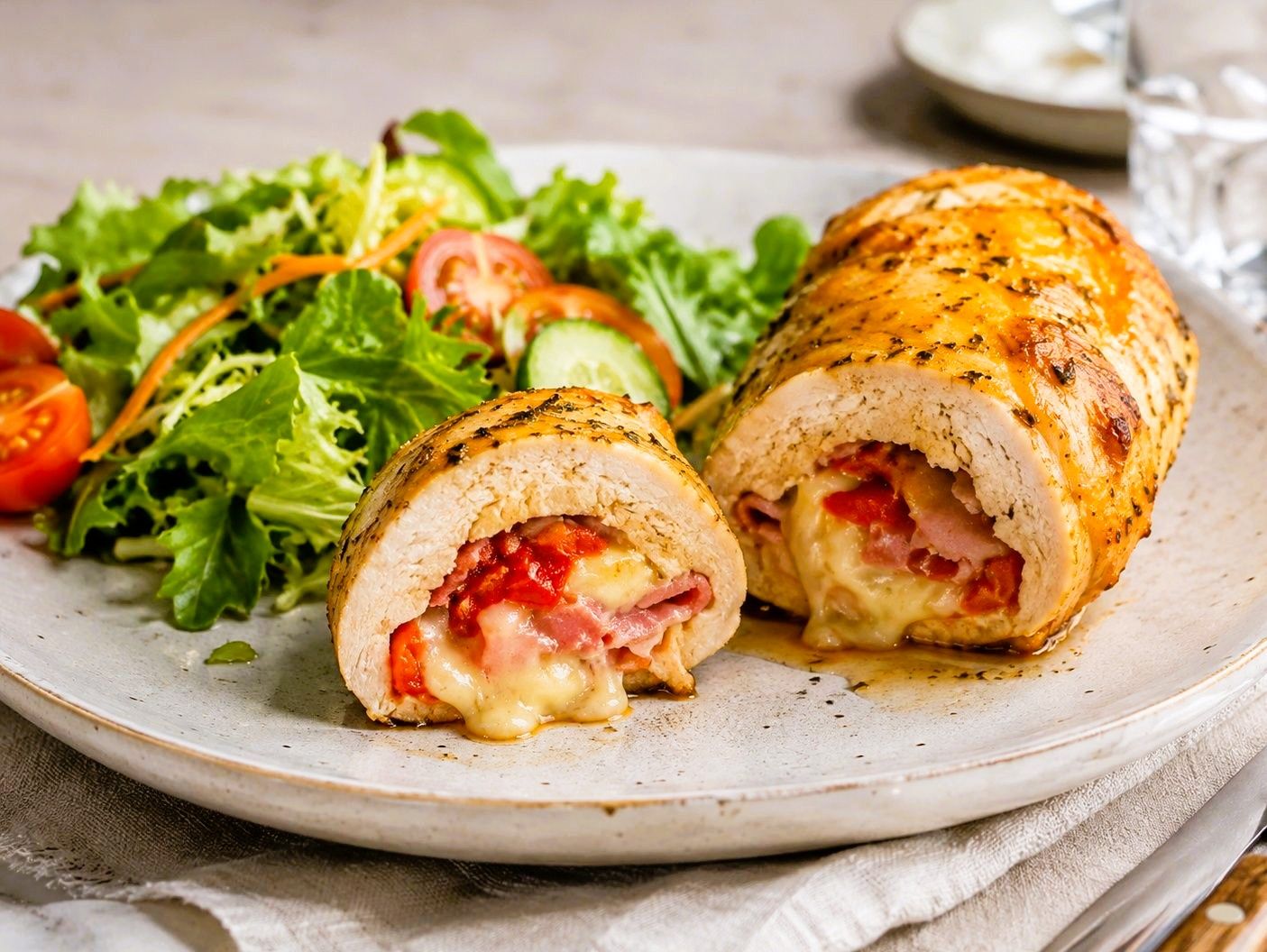 Pulpetín relleno al puerro + guarnición