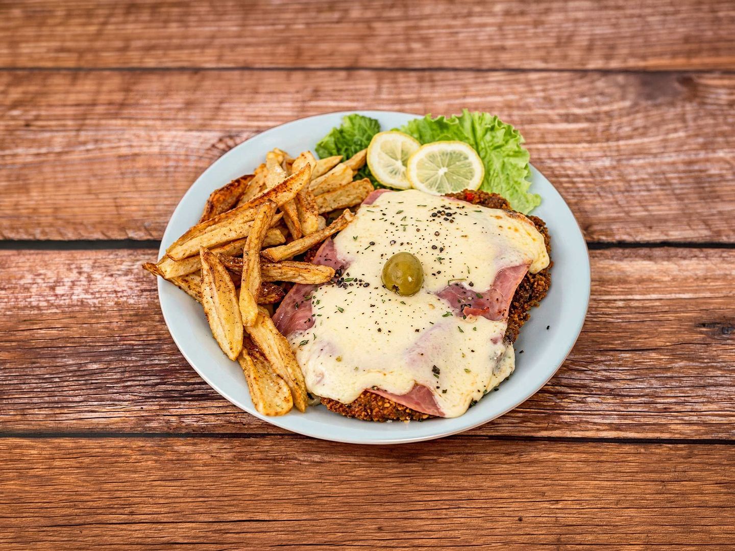 Milanesa a la napolitana+papas