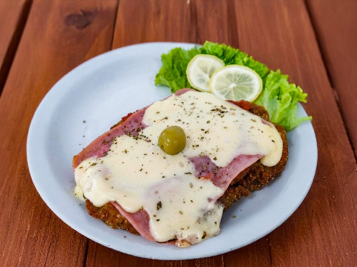 Milanesa a la napolitana.