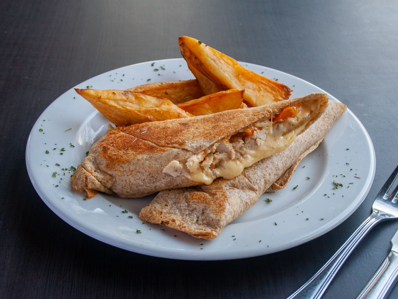 Wrap De Pollo Con Papas