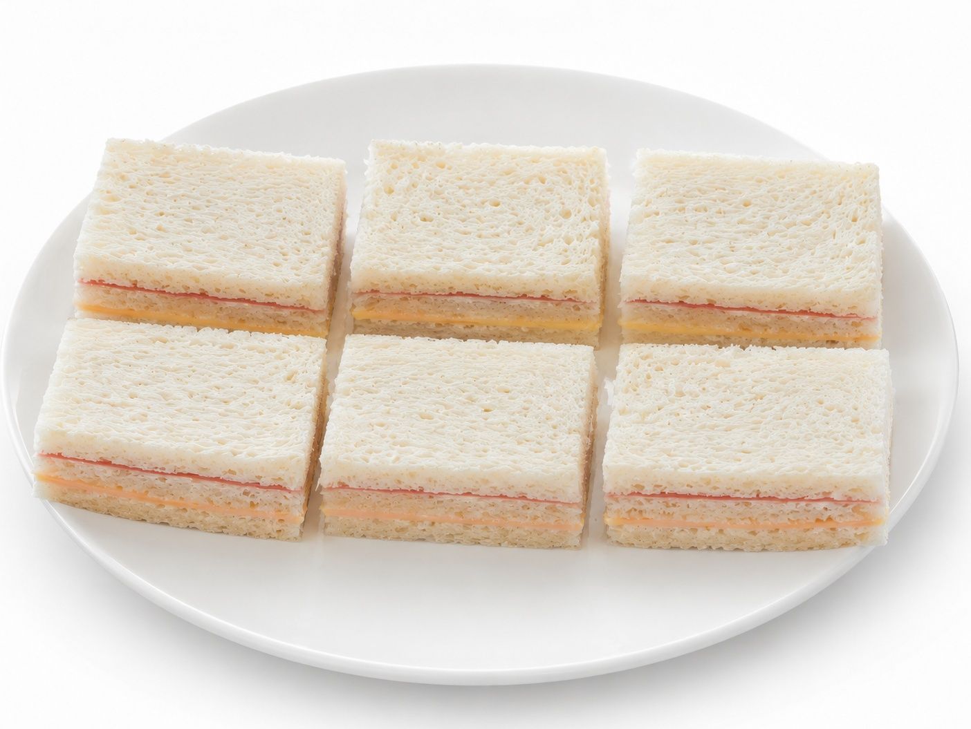 6x sándwiches de jamón y queso