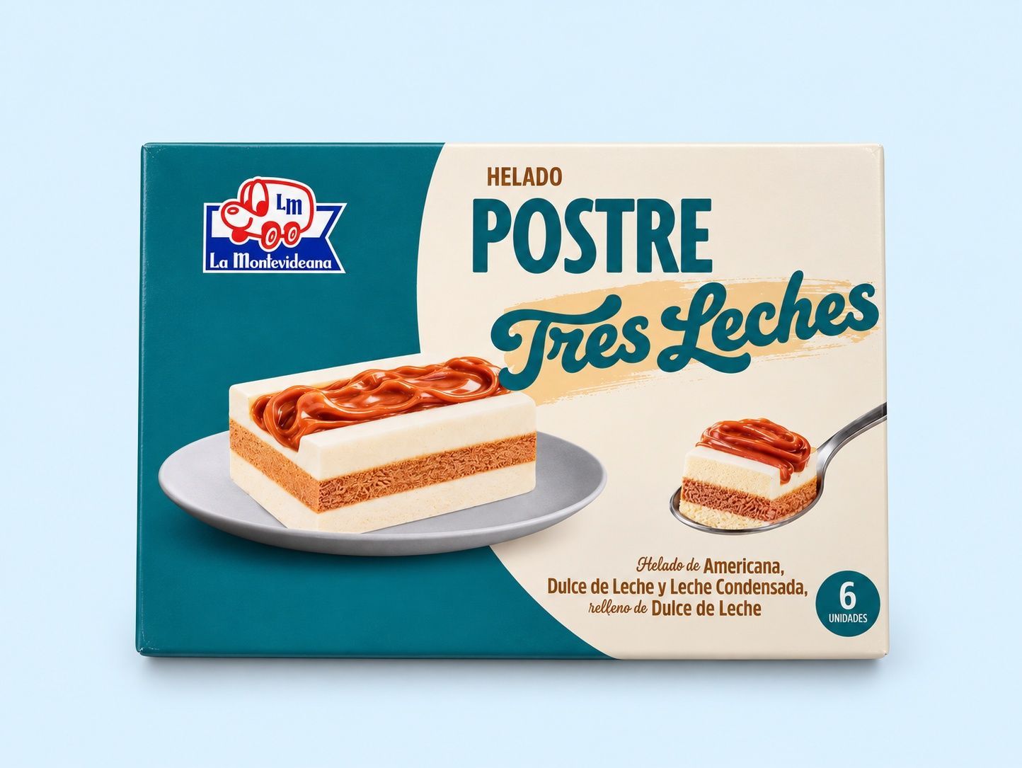Postre helado tres leches.