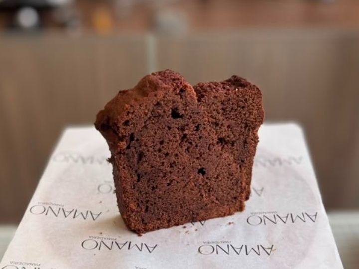 Budín de chocolate - porción
