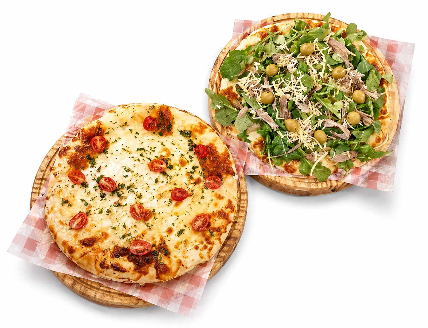 Pizza napolitana + rucula y j.crudo